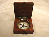 Mid 19th century pocket compass by James Parkes, Birmingham